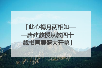 此心梅月两相知——唐建教授从教四十载书画展盛大开幕