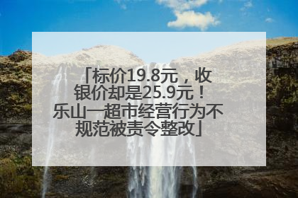 标价19.8元，收银价却是25.9元！乐山一超市经营行为不规范被责令整改