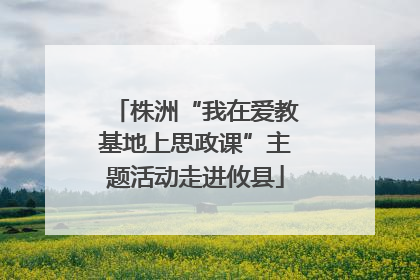 株洲“我在爱教基地上思政课”主题活动走进攸县
