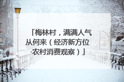 梅林村，满满人气从何来（经济新方位·农村消费观察）