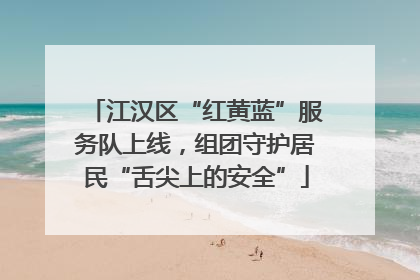 江汉区“红黄蓝”服务队上线，组团守护居民“舌尖上的安全”