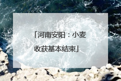 河南安阳：小麦收获基本结束