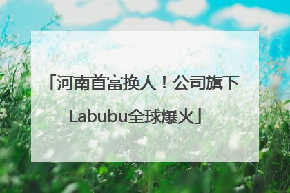 河南首富换人！公司旗下Labubu全球爆火