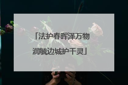 法护春晖泽万物 润毓边城护千灵