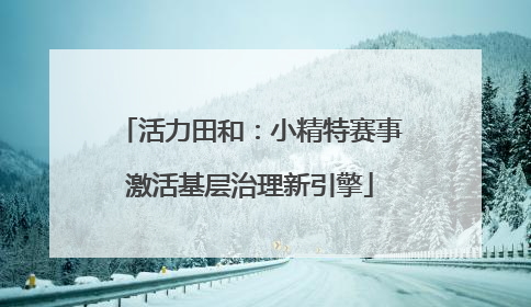 活力田和：小精特赛事激活基层治理新引擎