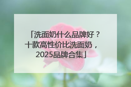 洗面奶什么品牌好？十款高性价比洗面奶，2025品牌合集