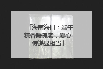 海南海口：端午粽香暖孤老，爱心传递显担当