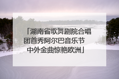 湖南省歌舞剧院合唱团首秀阿尔巴音乐节 中外金曲惊艳欧洲