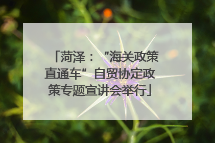 菏泽：“海关政策直通车”自贸协定政策专题宣讲会举行