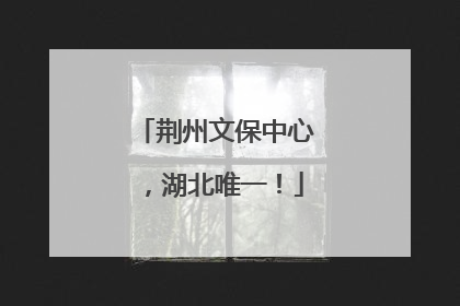 荆州文保中心，湖北唯一！