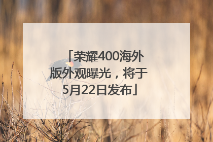 荣耀400海外版外观曝光，将于5月22日发布