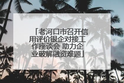 老河口市召开信用评价银企对接工作座谈会 助力企业破解融资难题
