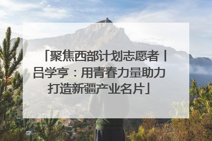 聚焦西部计划志愿者丨吕学亨：用青春力量助力打造新疆产业名片