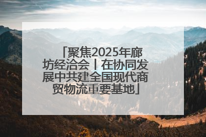 聚焦2025年廊坊经洽会丨在协同发展中共建全国现代商贸物流重要基地
