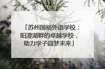 苏州国裕外语学校：阳澄湖畔的卓越学校，助力学子圆梦未来