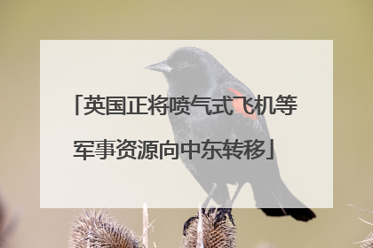 英国正将喷气式飞机等军事资源向中东转移