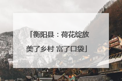 衡阳县：荷花绽放 美了乡村 富了口袋