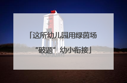 这所幼儿园用绿茵场“破题”幼小衔接