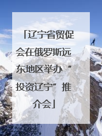 辽宁省贸促会在俄罗斯远东地区举办“投资辽宁”推介会