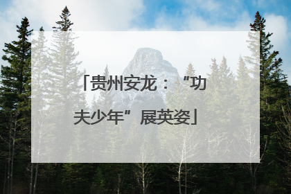 贵州安龙：“功夫少年”展英姿