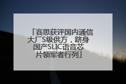 赛思获评国内通信大厂S级供方，跻身国产SLIC语音芯片领军者行列