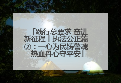 践行总要求 奋进新征程丨执法公正篇②：一心为民铸警魂 热血丹心守平安