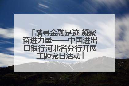 踏寻金融足迹 凝聚奋进力量——中国进出口银行河北省分行开展主题党日活动