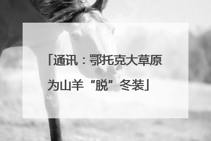 通讯：鄂托克大草原为山羊“脱”冬装