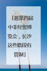 逛第四届中非经贸博览会，长沙这些路段有管制