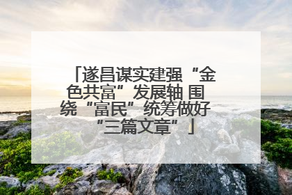 遂昌谋实建强“金色共富”发展轴 围绕“富民”统筹做好“三篇文章”