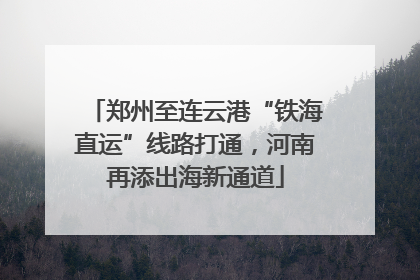 郑州至连云港“铁海直运”线路打通，河南再添出海新通道