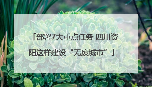 部署7大重点任务 四川资阳这样建设“无废城市”