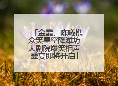 金霏、陈曦携众笑星空降潍坊大剧院爆笑相声盛宴即将开启