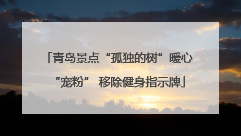 青岛景点“孤独的树”暖心“宠粉” 移除健身指示牌