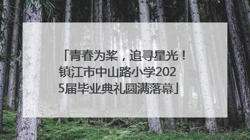 青春为桨，追寻星光！镇江市中山路小学2025届毕业典礼圆满落幕