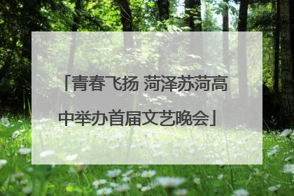 青春飞扬 菏泽苏菏高中举办首届文艺晚会