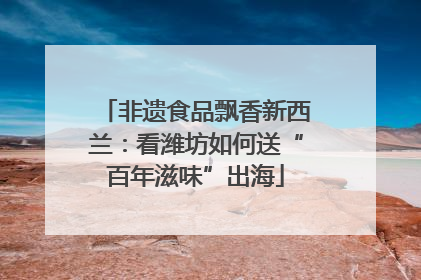 非遗食品飘香新西兰：看潍坊如何送“百年滋味”出海