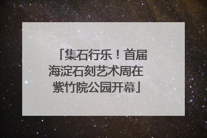 集石行乐！首届海淀石刻艺术周在紫竹院公园开幕