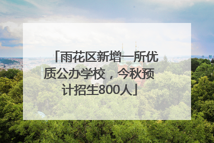 雨花区新增一所优质公办学校，今秋预计招生800人