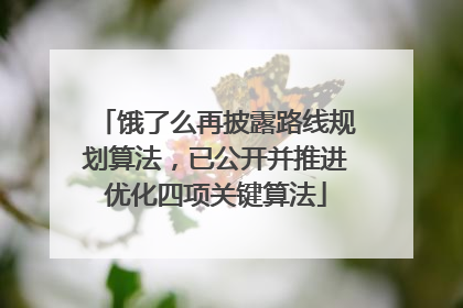 饿了么再披露路线规划算法，已公开并推进优化四项关键算法