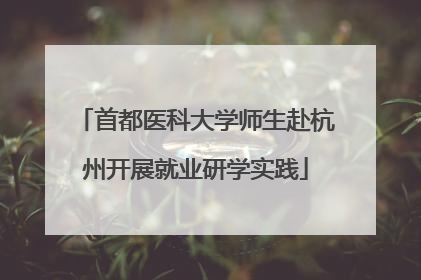 首都医科大学师生赴杭州开展就业研学实践