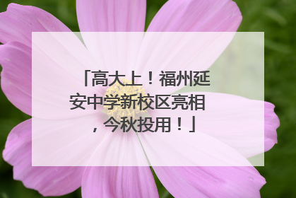 高大上！福州延安中学新校区亮相，今秋投用！
