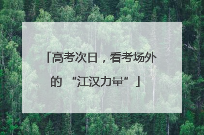 高考次日，看考场外的 “江汉力量”