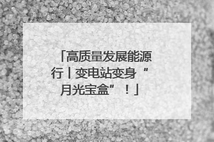 高质量发展能源行丨变电站变身“月光宝盒”！