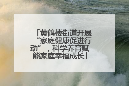 黄鹤楼街道开展“家庭健康促进行动”，科学养育赋能家庭幸福成长