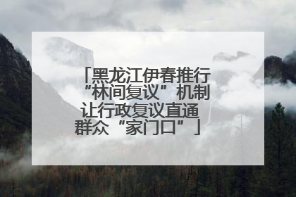 黑龙江伊春推行“林间复议”机制 让行政复议直通群众“家门口”