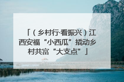 （乡村行·看振兴）江西安福“小西瓜”撬动乡村共富“大支点”