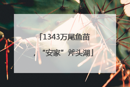 1343万尾鱼苗，“安家”斧头湖