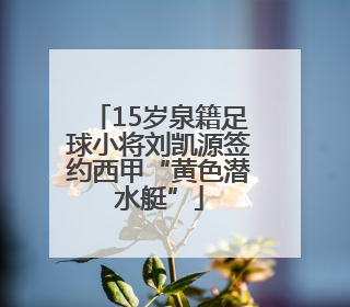 15岁泉籍足球小将刘凯源签约西甲“黄色潜水艇”