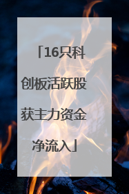 16只科创板活跃股获主力资金净流入